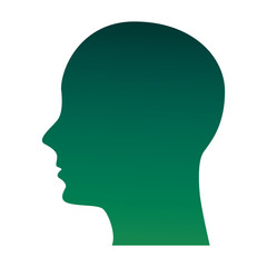 male head profile silhouette vector illustration design
