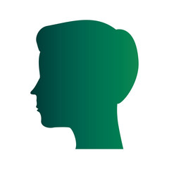 male head profile silhouette vector illustration design
