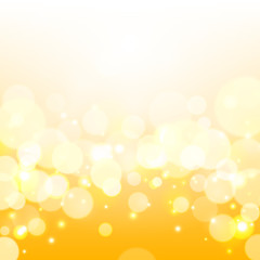 Golden lights background. Yellow shine vector background