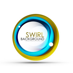 Spiral swirl flowing lines 3d vector abstract digital motion background design. Rotating concept