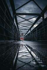 wet bridge after rain