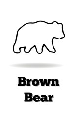White bear vector icon. It's good for logo, print, emblem, badge, label and etc.