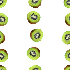 Watercolor kiwi pattern