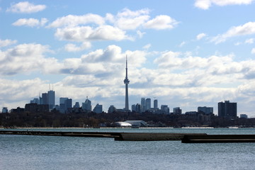 Fototapeta na wymiar Skyline of Toronto, Ontario in Canada