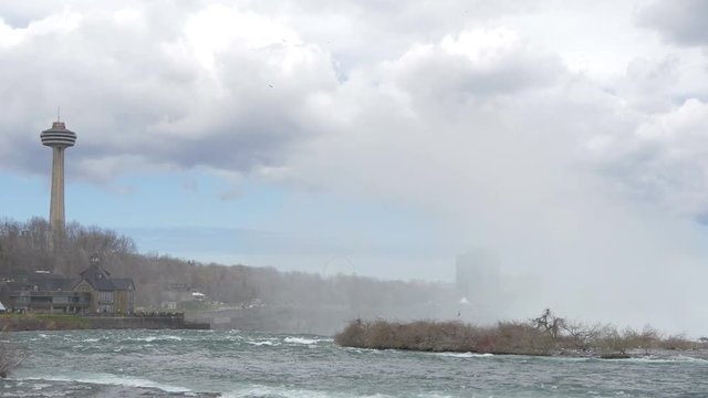 Skylon Tower near the river