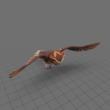 Stylized owl flying 1