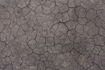 Barren and dry ground with crack