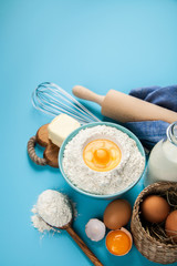 Basic baking ingredients