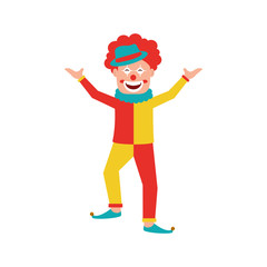 circus clown comic character vector illustration design