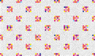 l Abstract geometric seamless pattern. Stylish dotted pixel background