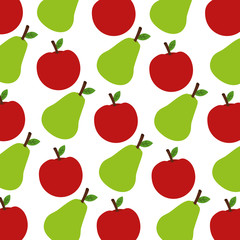 fruits group pattern background vector illustration design