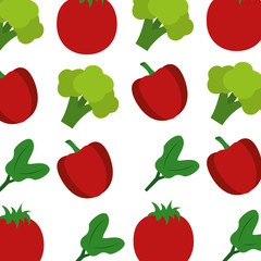 fresh vegetables pattern background vector illustration design