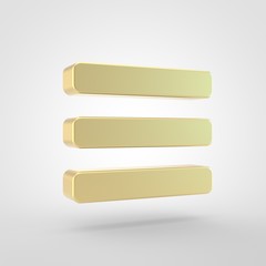 Fototapeta premium Golden bars icon isolated on white background.
