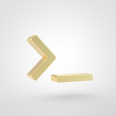 Golden terminal icon isolated on white background.