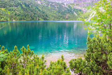 Morskie Oko is the largest and fourth-deepest lake in the Tatra Mountains, Zakopane, Poland