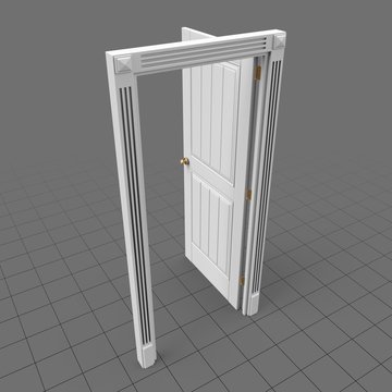 Open door with panel design 1