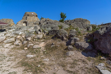 Fototapeta na wymiar Ruins of Antique Thracian sanctuary Tatul, Kardzhali Region, Bulgaria