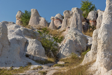 Fototapeta na wymiar Rock phenomenon Stone Wedding near town of Kardzhali, Bulgaria