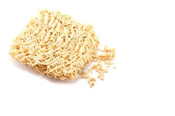 instant noodle On a white background