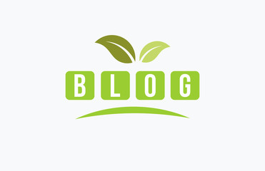 BLOG Letter Word Icon Logo Vector Typography
