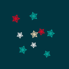 Colorful Stars Confetti, Mystery Sparkling Vector Background. Trendy Glowing Magic Glitter, Lights. Festive Falling Colorful Stars Confetti for Ads, Posters. 