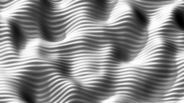Abstract Morphing Surface with Horizontal Lines - Seamless Loop