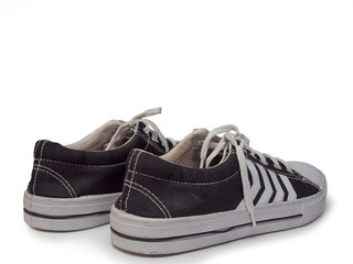 old sneaker.(clipping path)