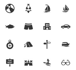 Travel icons set