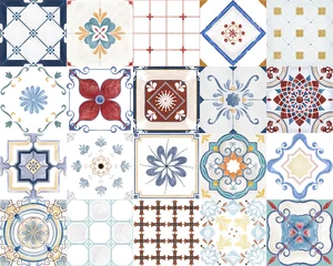 Photo sur Plexiglas Rétro Illustration of a tiled pattern