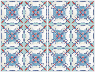 Illustration of a tiled pattern