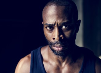 Strong African American man with attitude