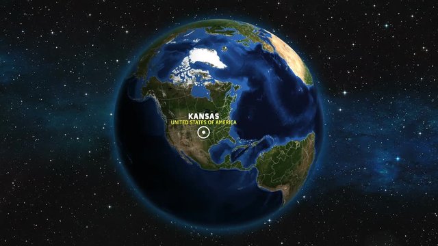 KANSAS - USA Map Zoom