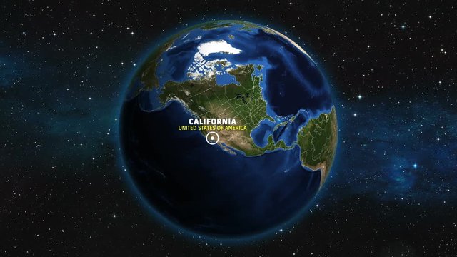 CALIFORNIA - USA Map Zoom