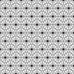 Stylish Black And White Monochrome Geometric Graphic Pattern Vector Illustration