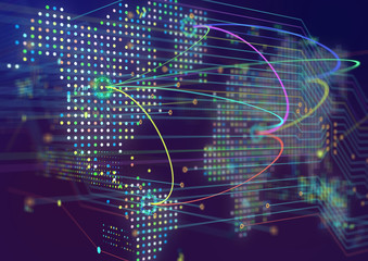 World map infographics.