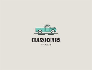 car vintage logo. classic car logo template.