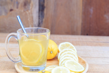 Hot lemon water