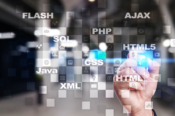 Web development. Programming. Internet and technology concept.