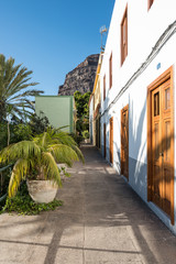 The picturesque village La Calera at the mountainside of the Valle Gran Rey on La Gomera