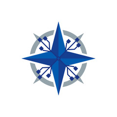 Digital Compass Logo Icon Design