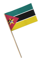 Mozambique Small flag isolated on a white background