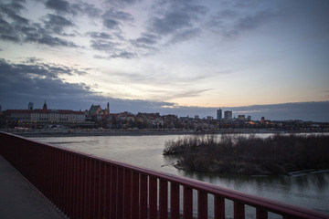 Fototapeta na wymiar Bridge over the Visla in Poland, Warshava