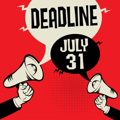 Deadline - July 31