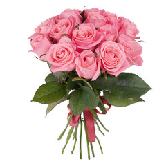 Bouquet of pink roses - obrazy, fototapety, plakaty