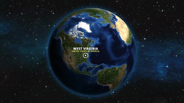 WEST VIRGINIA - USA Map Zoom