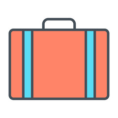 Travel Bag Line Icon. Vector Simple Minimal 96x96 Pictogram