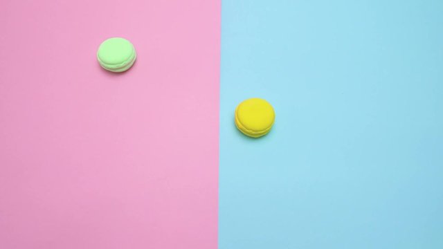 macarons placed in rows disappearing