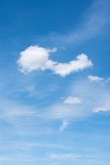 .Blue sky with white clouds