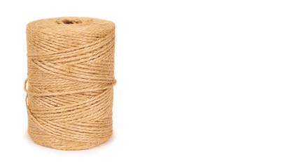 Spool of bale twine isolated on white background. copy space, template