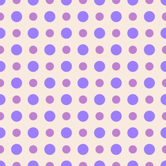 Polka dot vector seamless pattern. Retro background.